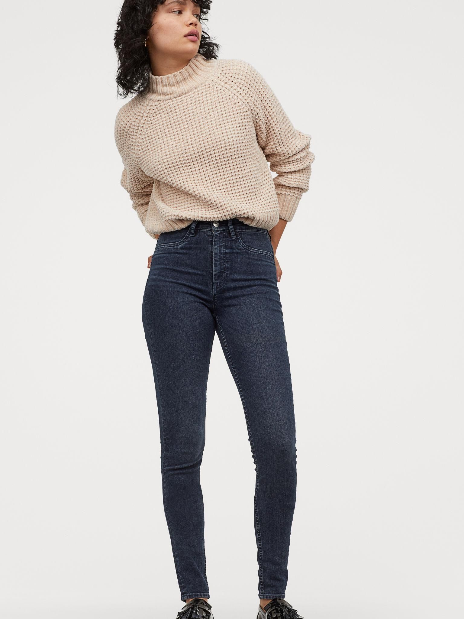 

Джинсы H&M 7060169-AAQJ 42 Темно-синие