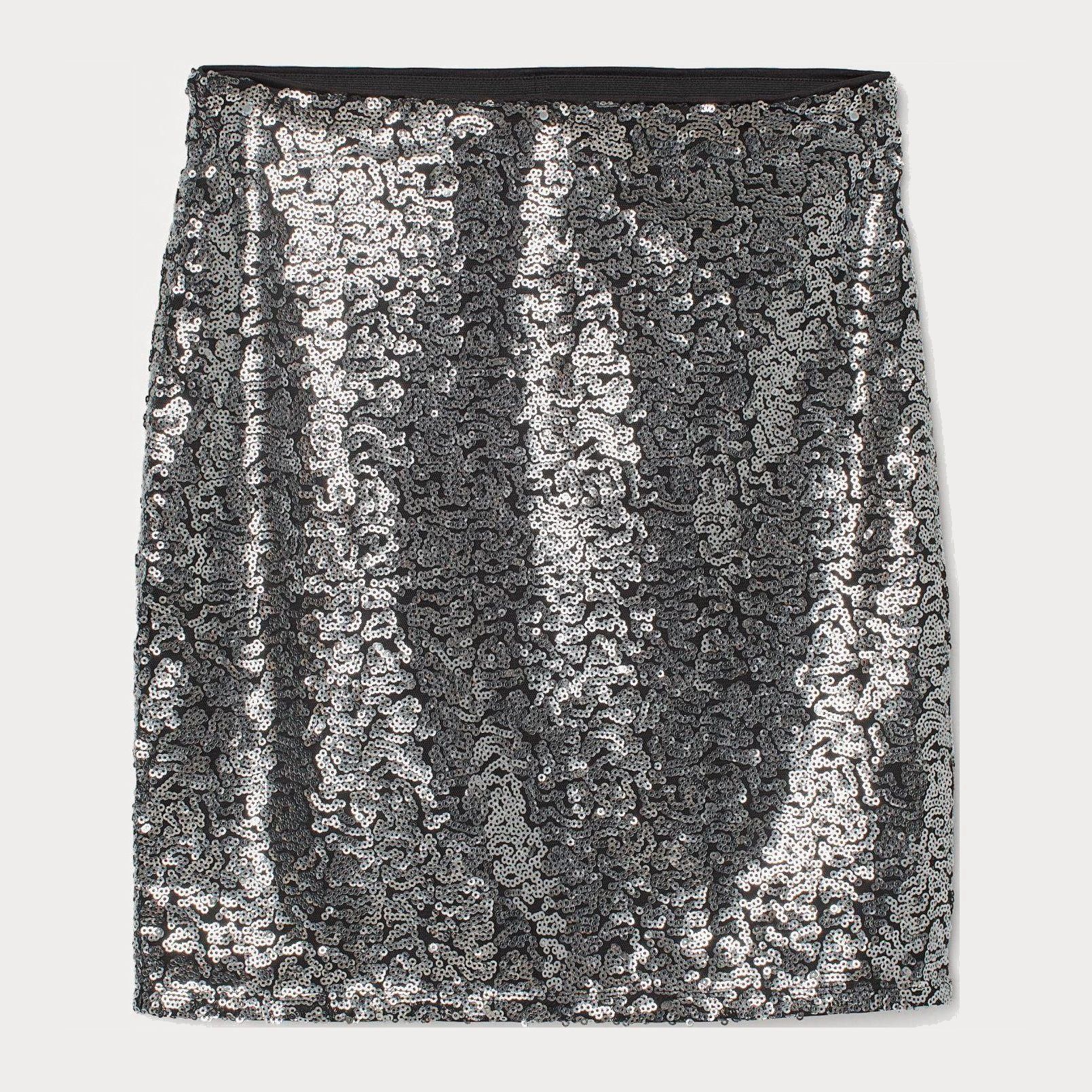 

Юбка H&M 64407358-ABFJ S Черная с серебристым
