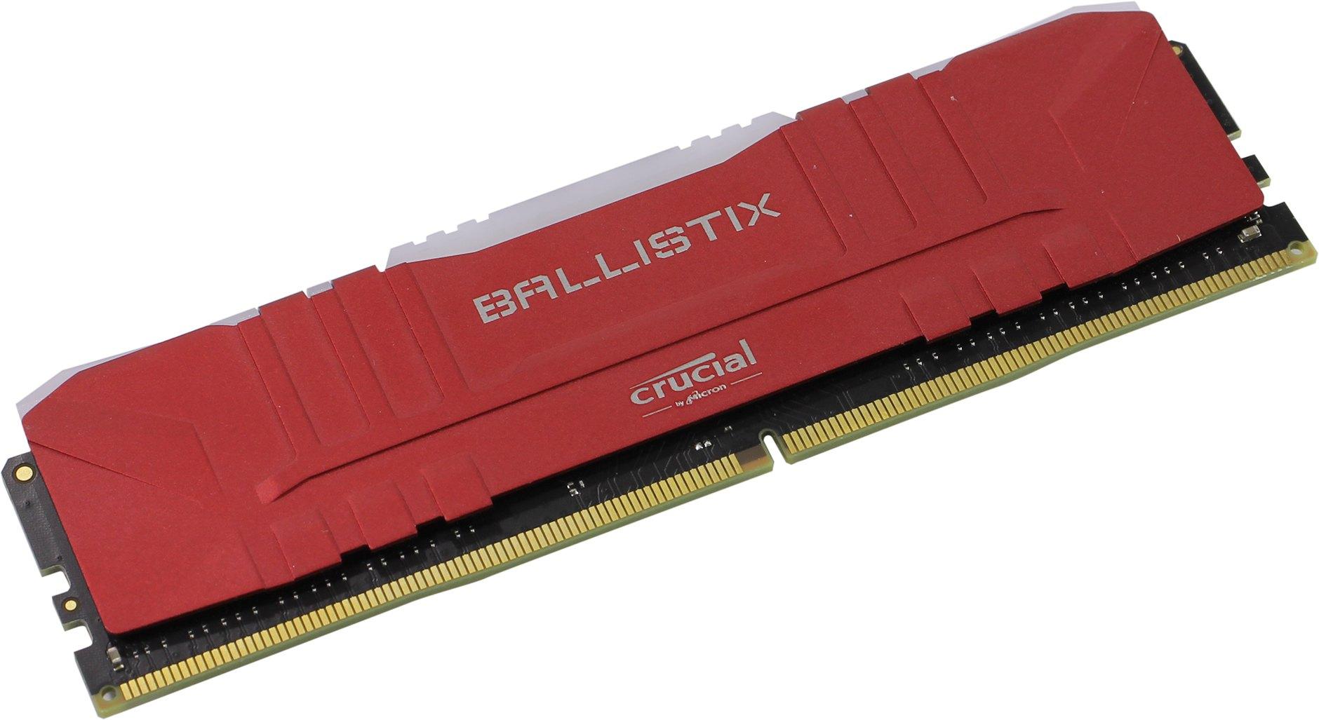 

Модуль памяти Crucial DDR4 8Gb Ballistix Red RGB 3200 MHz (BL8G32C16U4RL)