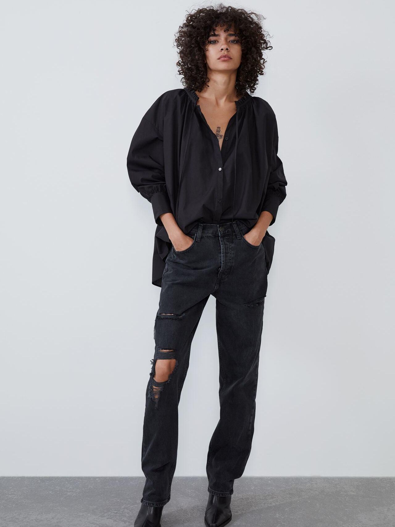 

Джинсы Zara 6688/248/800-AAZJ 36 Светло-черные