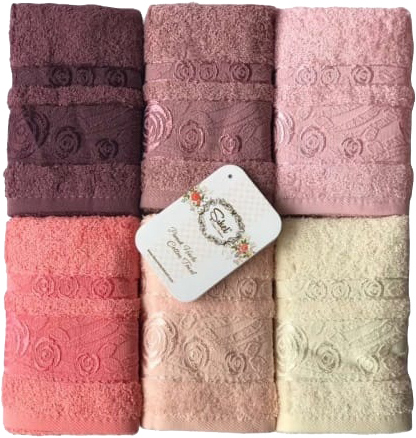 

Набор махровых полотенец Sikel Cotton Rose Garden 70х140 6 шт (ts-6001202)