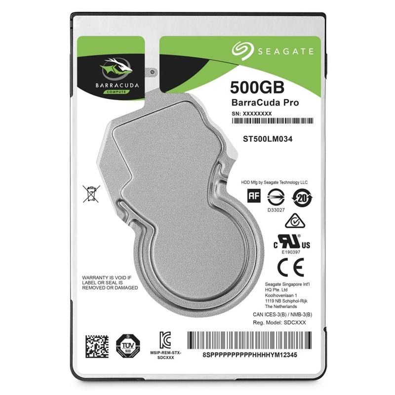 

Жорсткий диск Seagate Barracuda Pro 500GB 7200prm 128MB ST500LM034 2.5" SATA III