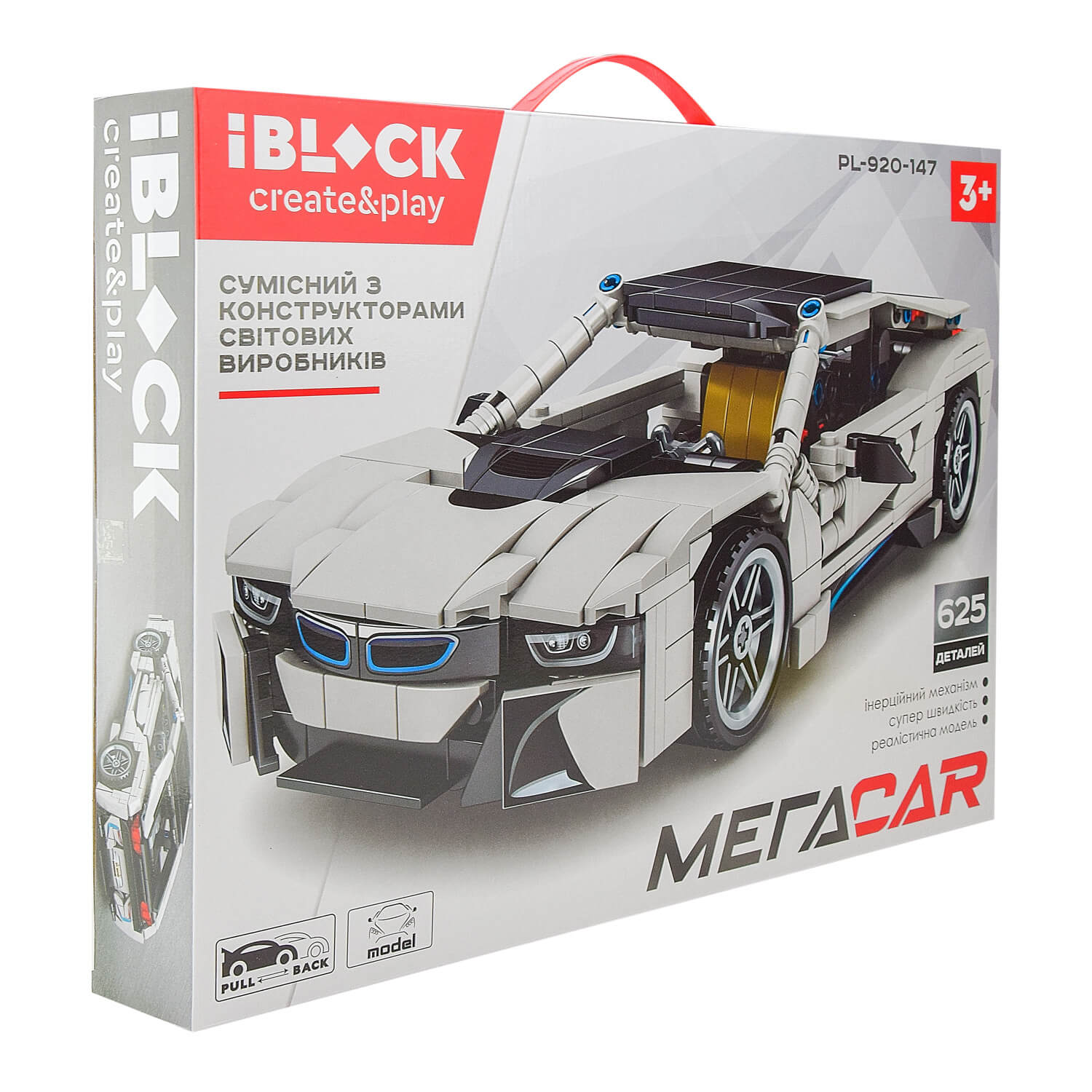 

Конструктор IBlock Мегаcar 625 елементів (PL-920-147)