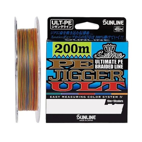 

Шнур Sunline PE-Jigger ULT 200m multicolor #1.2/0.185mm 20lb/9.2kg
