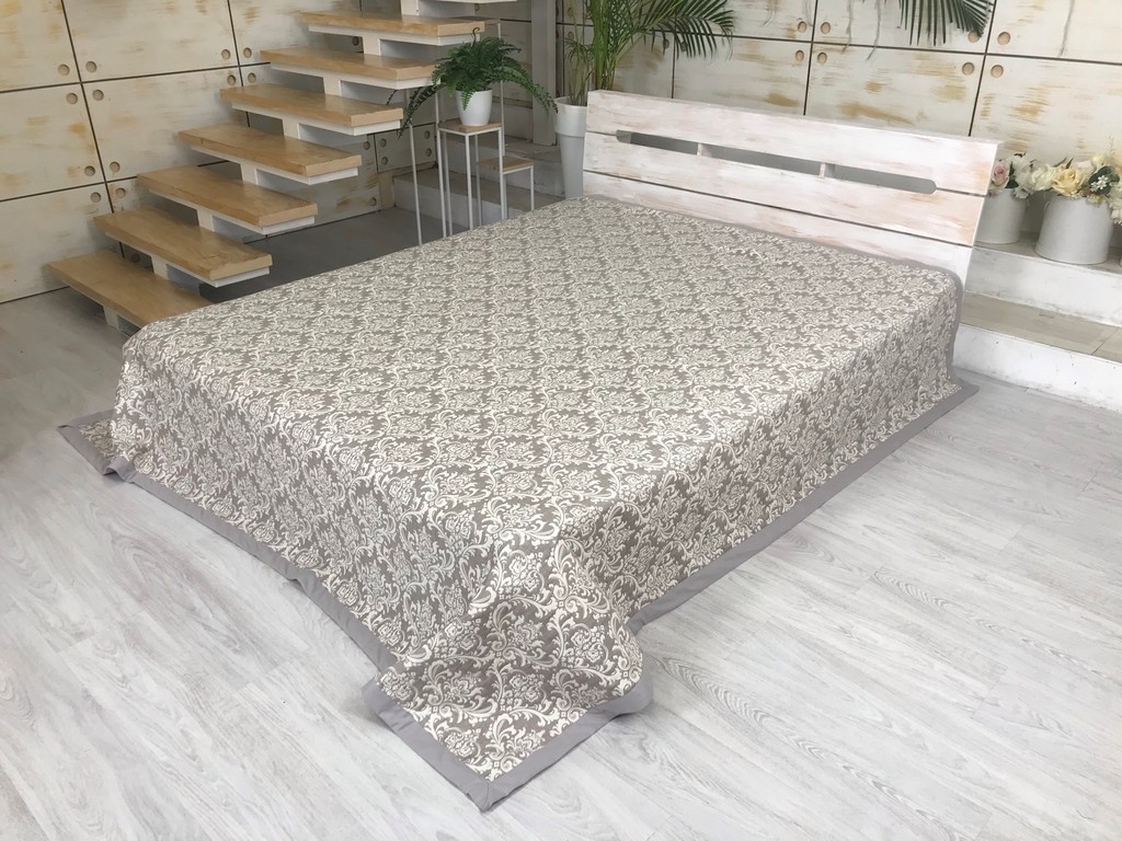 

Покрывало Богемская рапсодия, жаккард, двухстороннее Vpostelke Двойной 220х235 см бежевый