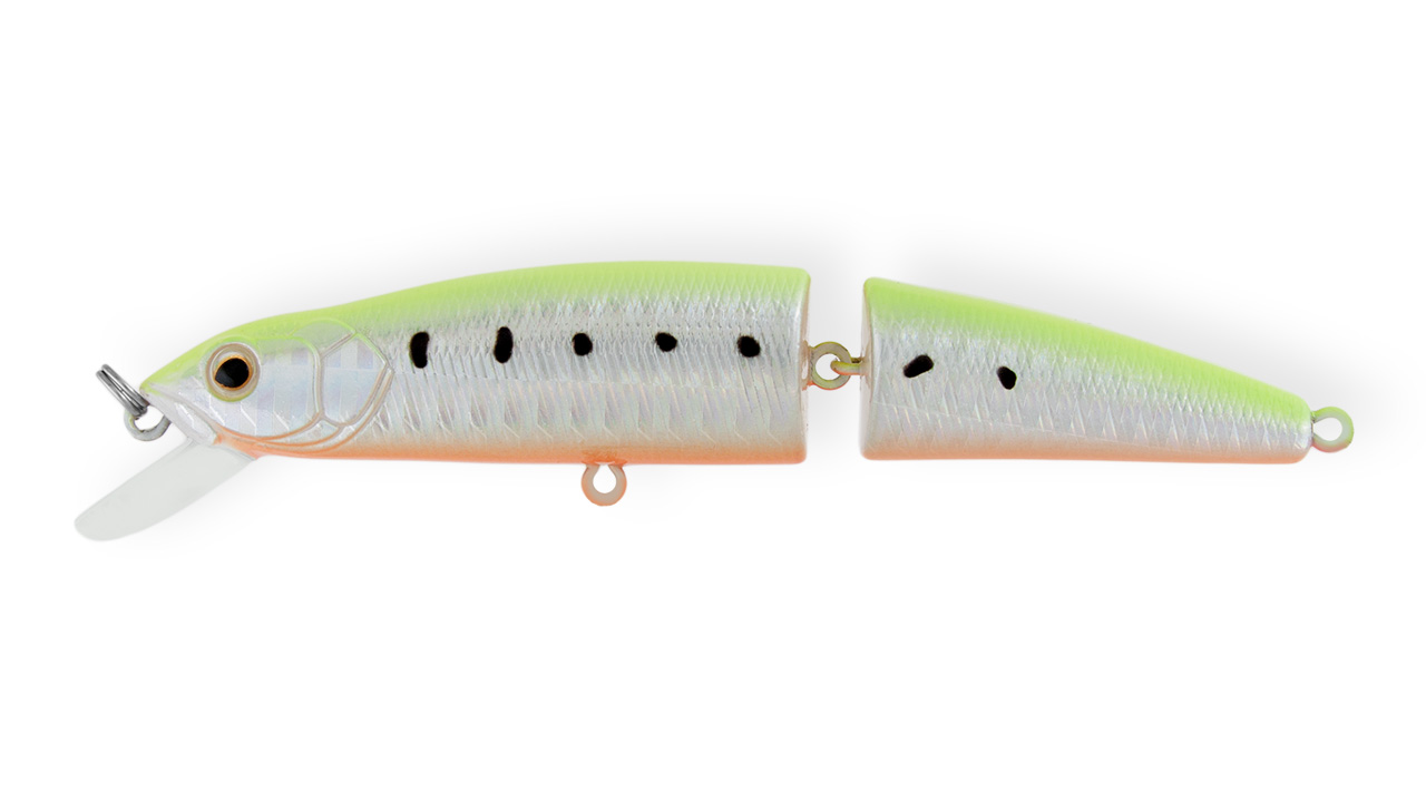 

Воблер Strike Pro Minnow Jointed SL110 плавающий составной 11см 14гр Загл. 0,8м -1,5м #513-713 (83296)