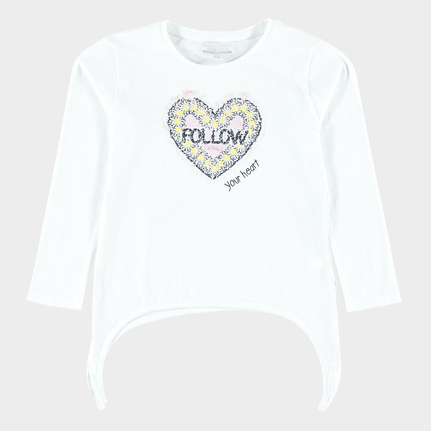 

Футболка с длинными рукавами Piazza Italia 29835 134 см Off White (2029835002056)