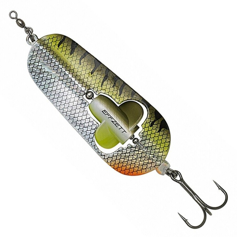

Блесна DAM Effzett Rattlin Spoon 8cm 40g Olive/Silver UV