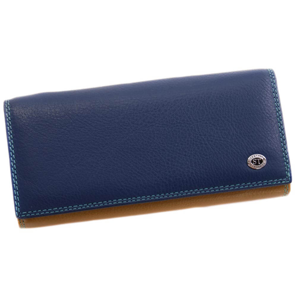 

Женский кошелек кожаный ST комбинированный (237 SB blue)