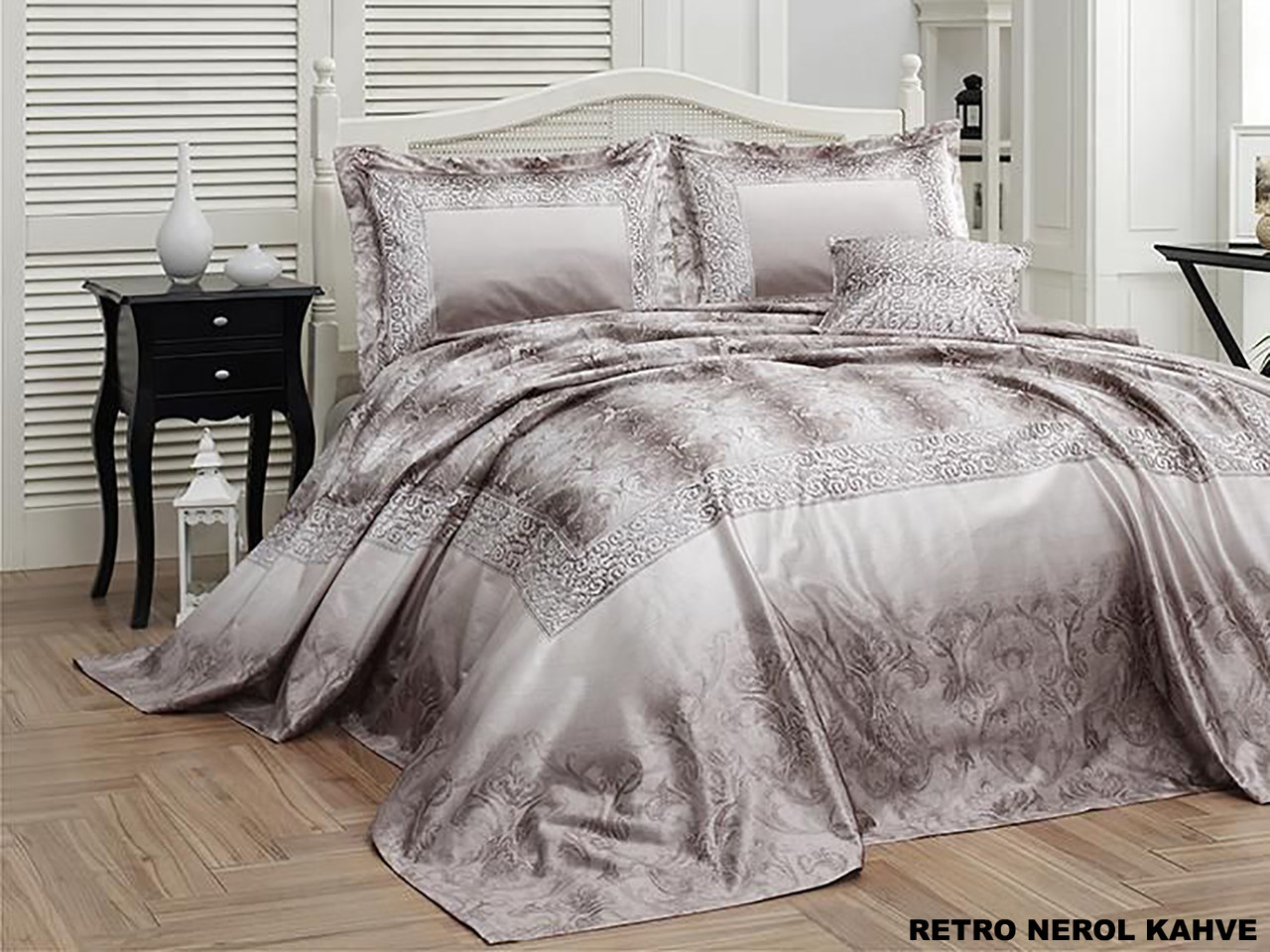

Покрывала на кровать "First Choice" Retro Nerol kahve 240*260+2нав. 50*70+1нав. 40*40
