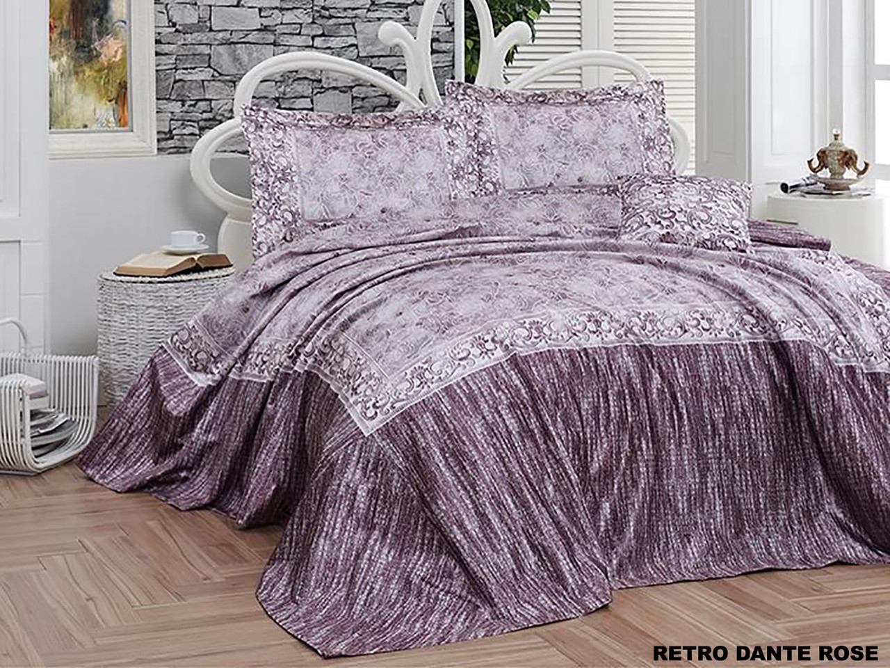 

Покрывала на кровать "First Choice" Retro Dante Rose 240*260+2нав. 50*70+1нав. 40*40