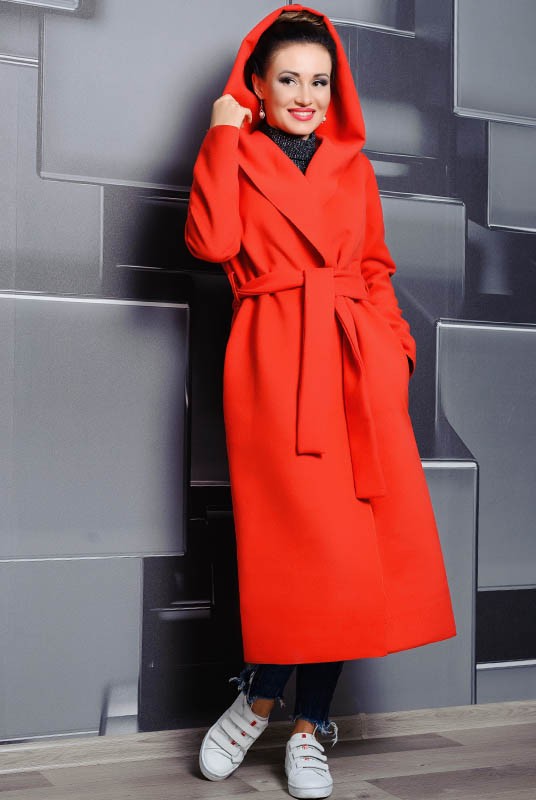

Женское пальто c капюшоном Look and Buy Мариз  Красное, Женское пальто c капюшоном Look and Buy Мариз 60 Красное