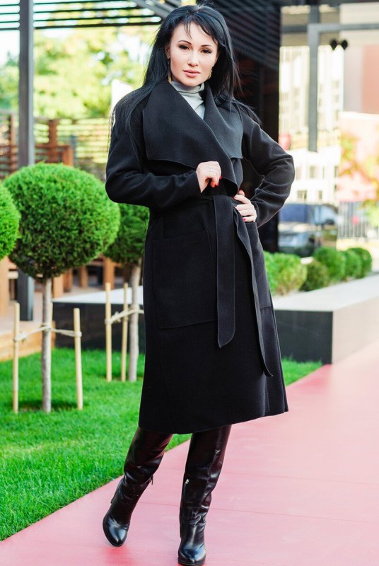 

Длинное пальто Барселона  Черное Look and Buy, Длинное пальто Барселона 56 Черное Look and Buy