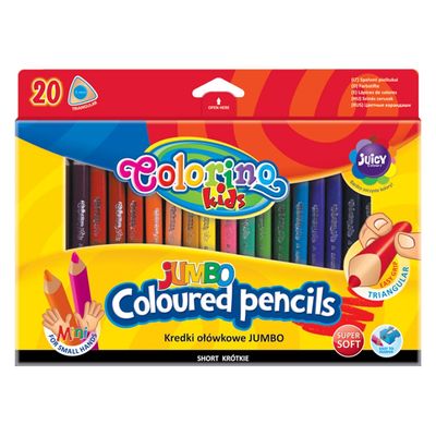 

Олівці кольорові трикутні Colorino Mini Jumbo 20 кольорів з точилкою (32971PTR)