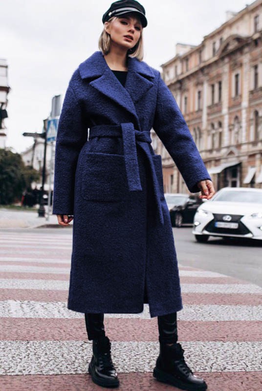 

Кашемировое пальто букле Look and Buy Берлин  Темно-синее, Кашемировое пальто букле Look and Buy Берлин 52 Темно-синее