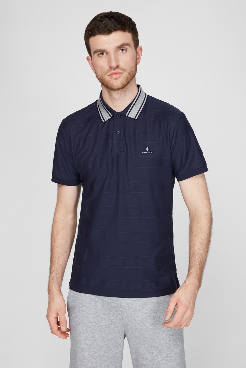 

Мужское темно-синее поло TEXTURE STRIPE Gant  2012070, Мужское темно-синее поло TEXTURE STRIPE Gant S 2012070