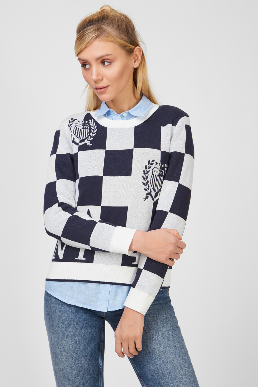 

Женский джемпер в клетку CREST CHECK C-NECK Gant S 4803107