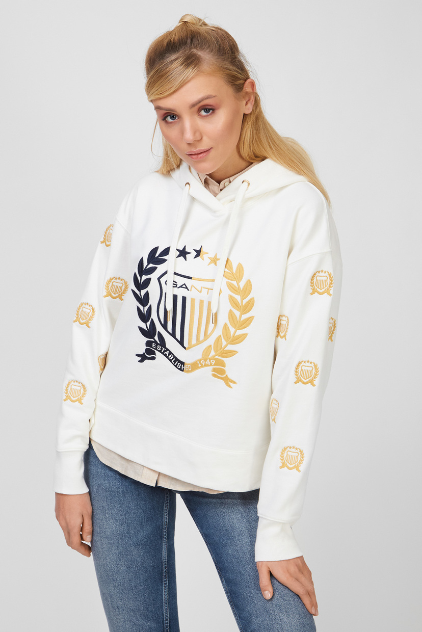 

Женское белое худи CREST EMBROIDERY Gant L 4203660