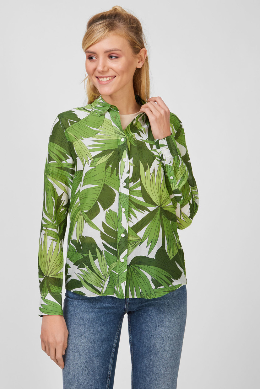 

Женская зеленая блуза с узором PALM BREEZE Gant 38 4320158