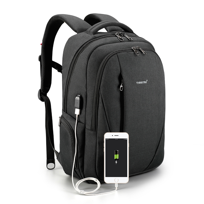 

Рюкзак городской Tigernu T-B3399 15.6" USB Темно-серый