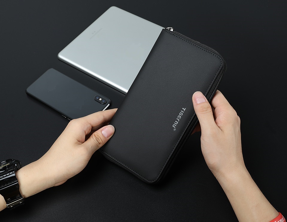 

Мужской портмоне клатч кошелек Tigernu T-S8081 Черный