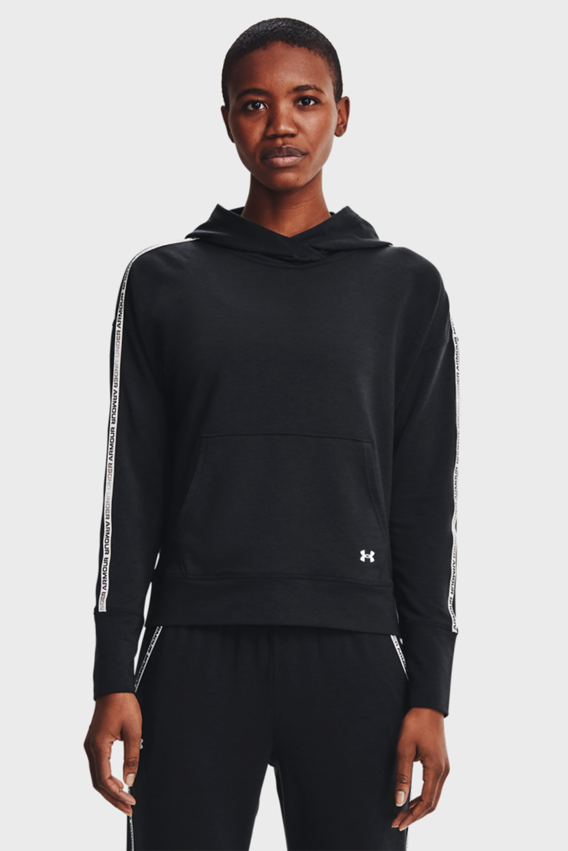 

Женское черное худи UA Rival Terry Taped Hoodie-BLK Under Armour S 1360904-001