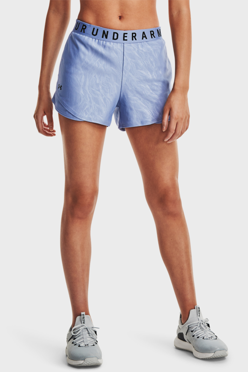 

Женские голубые шорты Play Up Shorts Emboss 3.0 Under Armour S 1360943-420