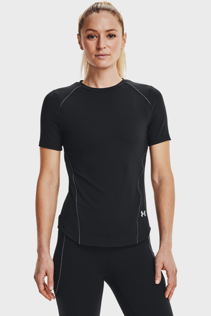 

Женская черная футболка UA Meridian + MI SS Top Under Armour  1361053-001, Женская черная футболка UA Meridian + MI SS Top Under Armour M 1361053-001