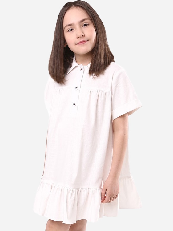 Акція на Дитяче літнє плаття для дівчинки Timbo P070759 110 см Біле від Rozetka
