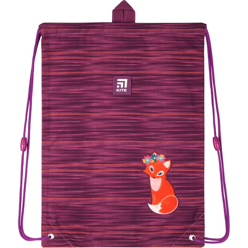 

Сумка для обуви Kite Education Fox 46x33 см полиэстер бордовый (K20-600M-7)