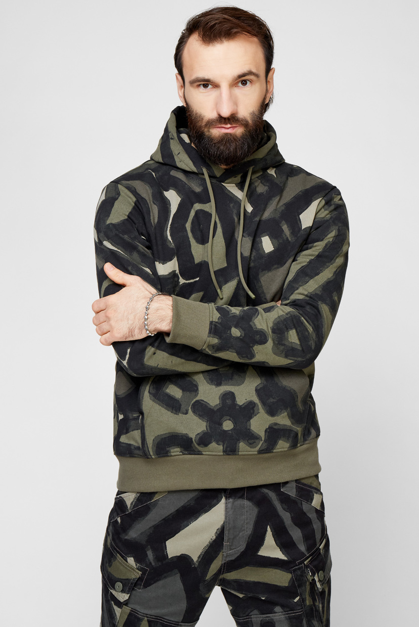 

Мужское зеленое худи Brush stroke G-Star RAW M D19359,C365