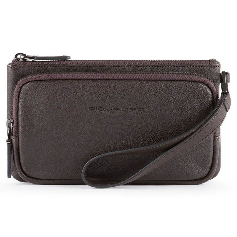 

Клатч кожаный Piquadro Black Square D.Brown с RFID защитой