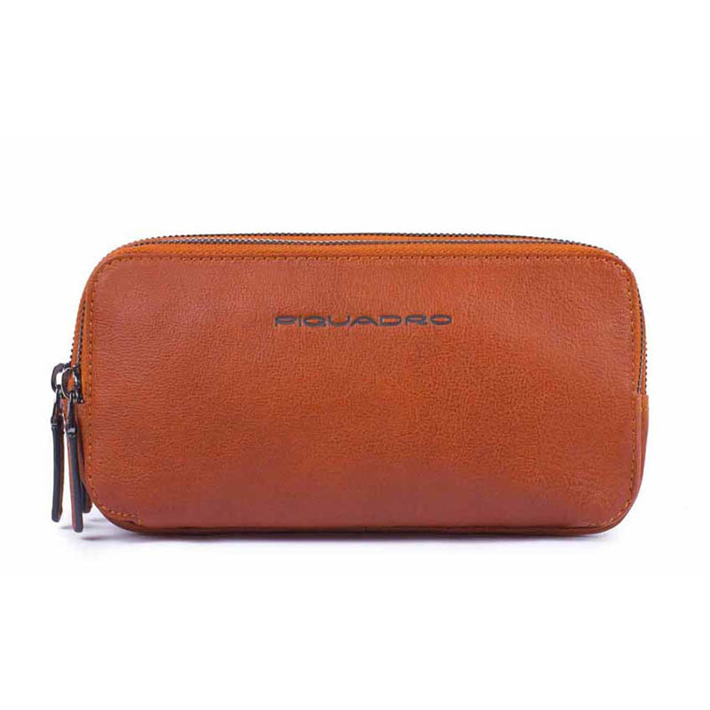 

Борсетка Piquadro Black Square Orange с 3 отдел. на молнии