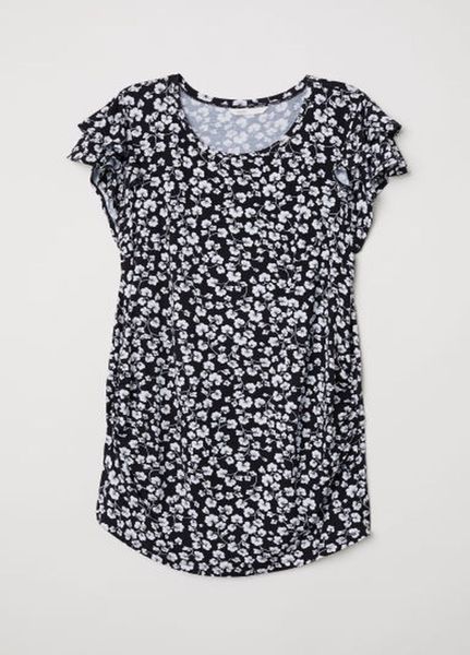 

Футболка H&M XS Черно-белая (1076-331)