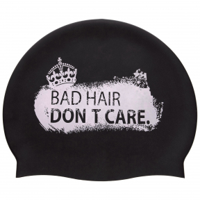 

Шапочка для плавания MadWave DON'T CARE M055717 Черный (SKL024260)