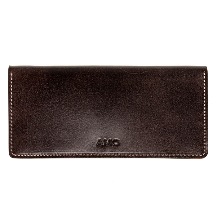 

Кожаный кошелёк AMO ACCESSORI AMOf2048-1brown горизонтальный Коричневый