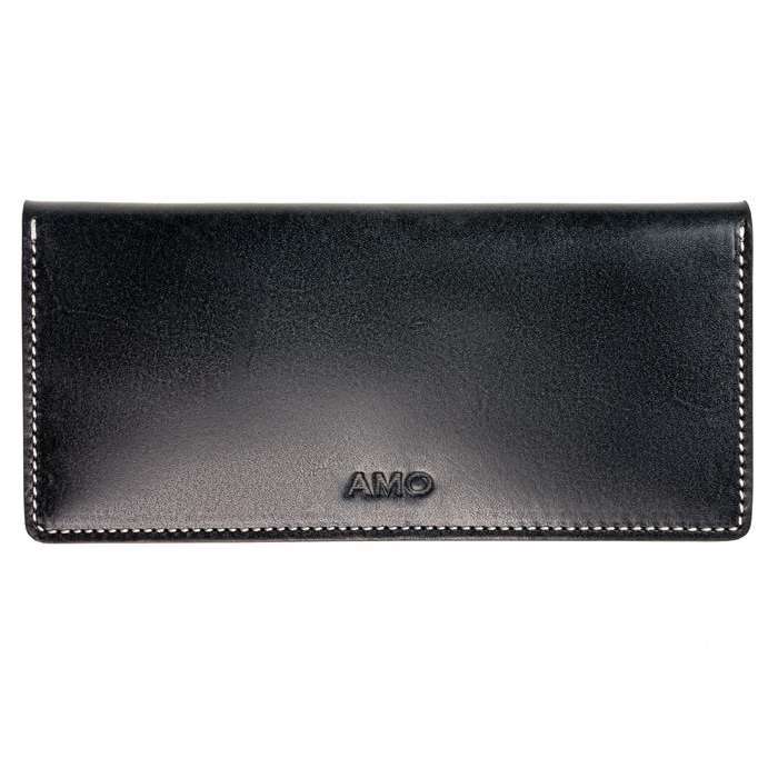 

Кожаный кошелёк AMO ACCESSORI AMOf2048-1black горизонтальный Чёрный