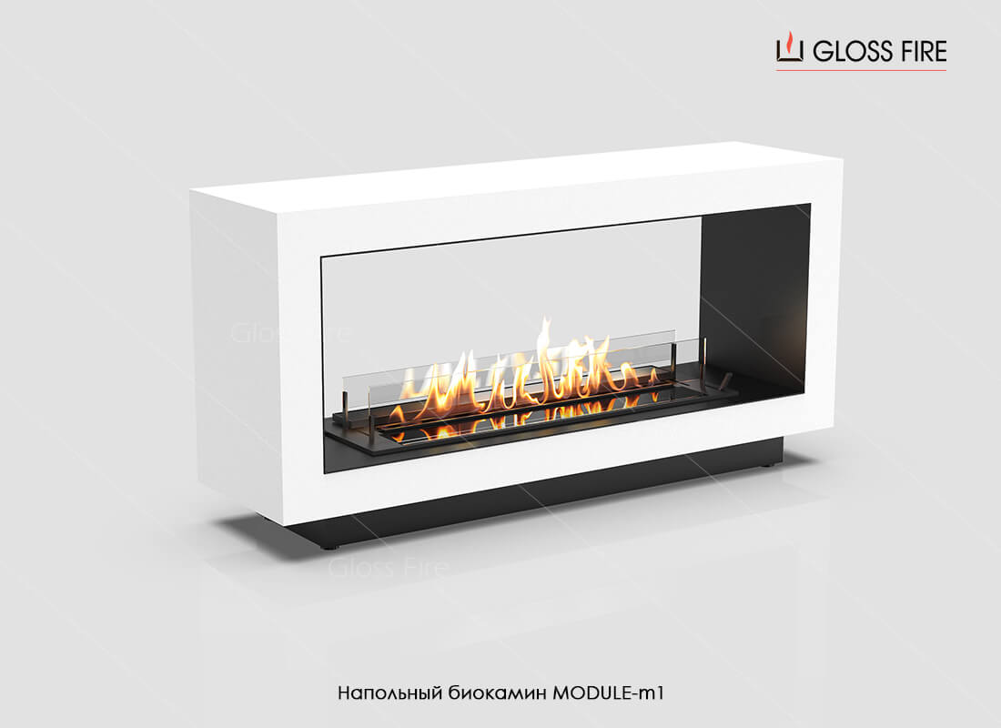 

Напольный биокамин Gloss Fire Module-m1 белый