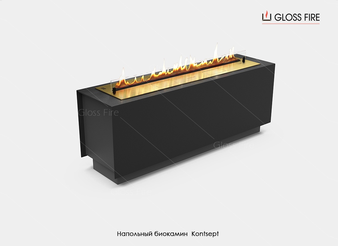 

Напольный биокамин Gloss Fire Kontsept золотой