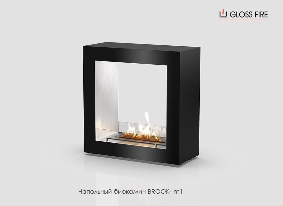 

Напольный биокамин Gloss Fire Brook-m1 черный