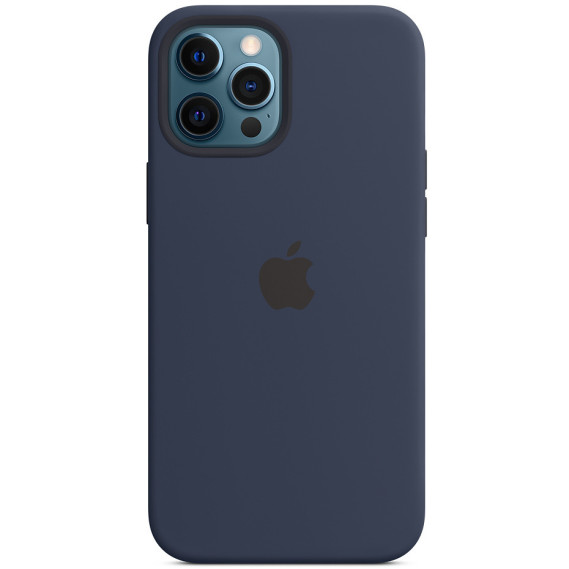 

Чехол Silicone case (AAA) full with Magsafe для Apple iPhone 12 Pro / 12 (6.1") (Темно-синий)