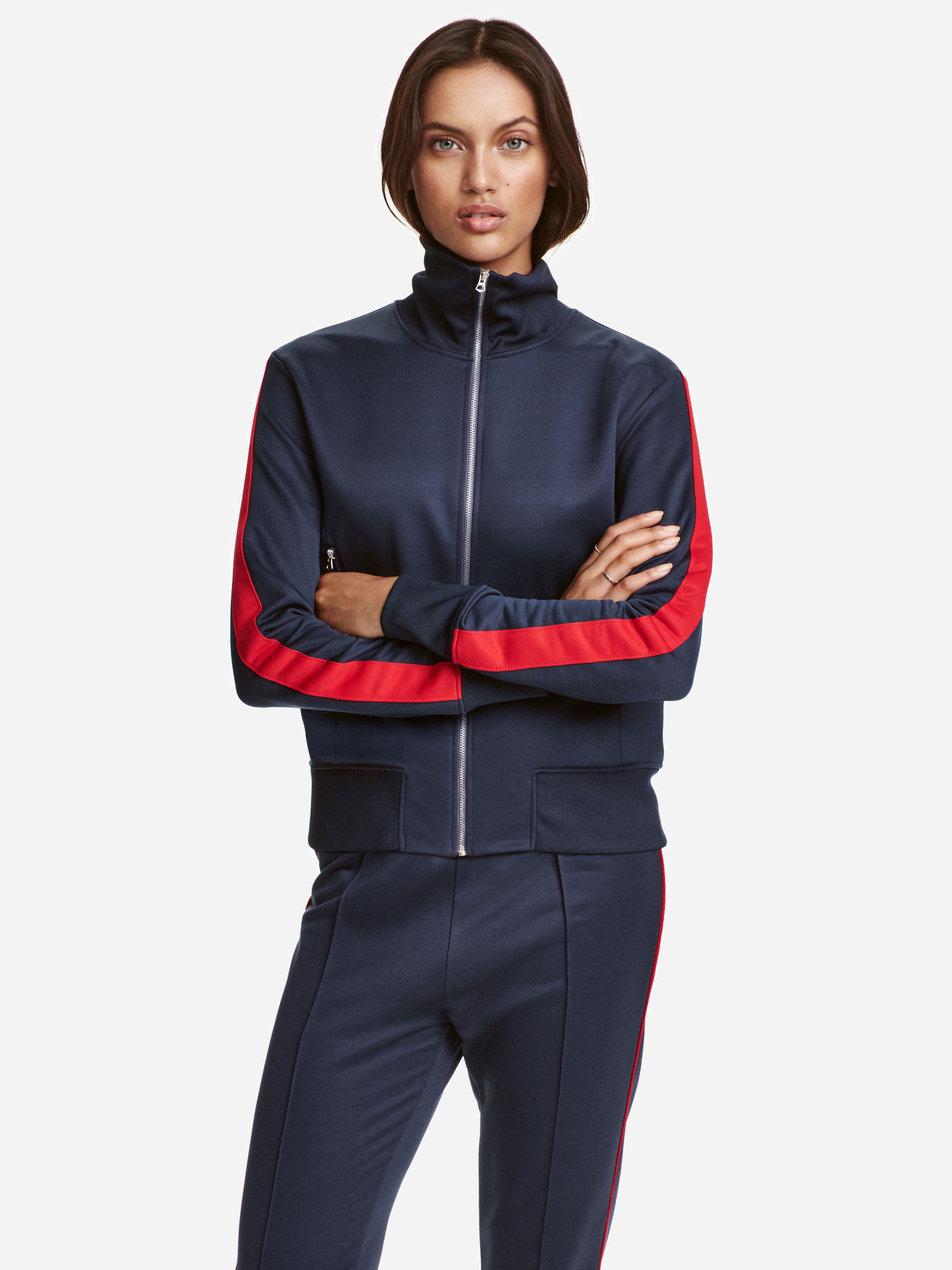 

Спортивная кофта H&M 4549034-ABGN XL Темно-синяя с красным