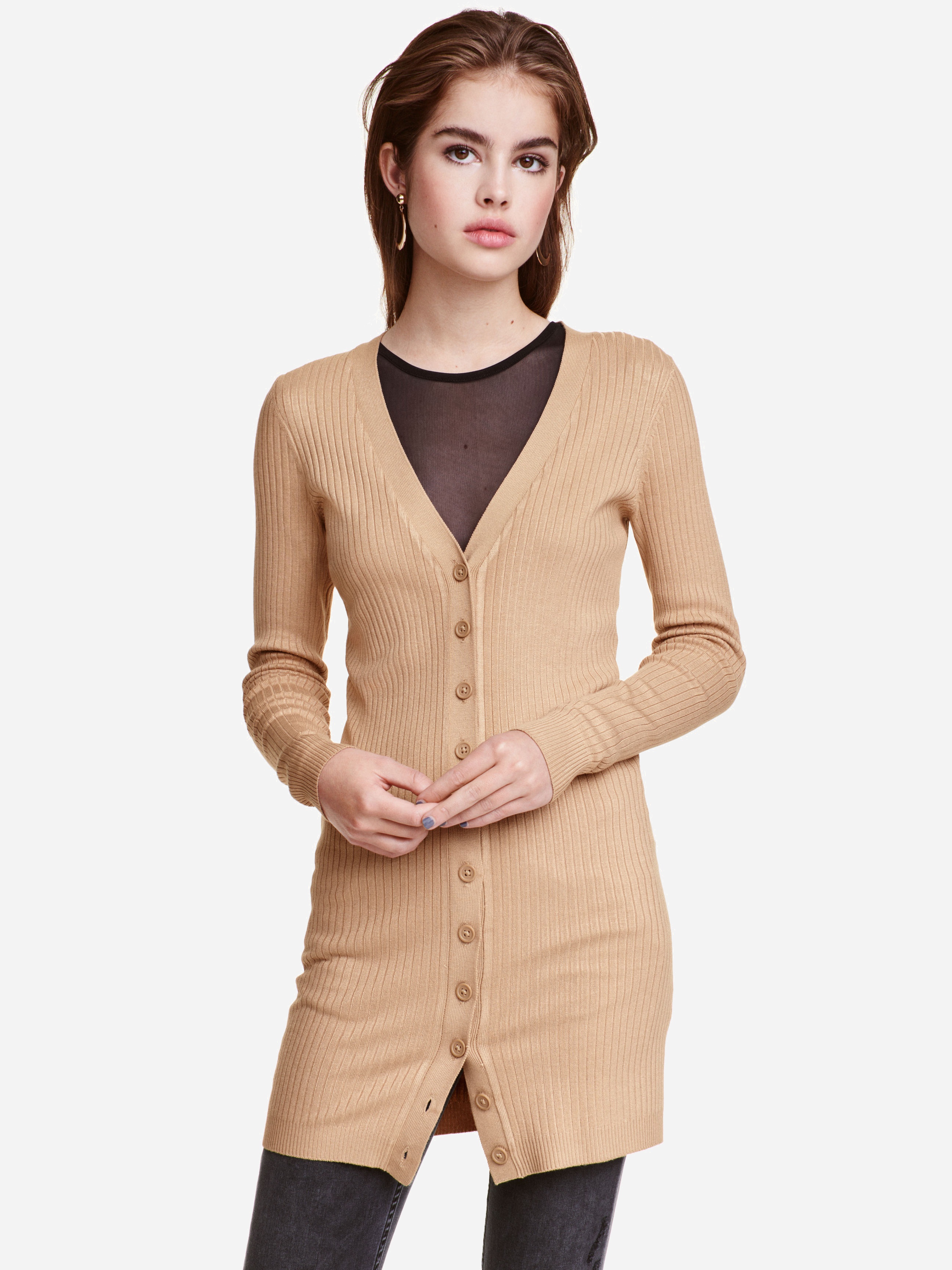 

Кардиган H&M 4247174-ACTQ S Бежевый