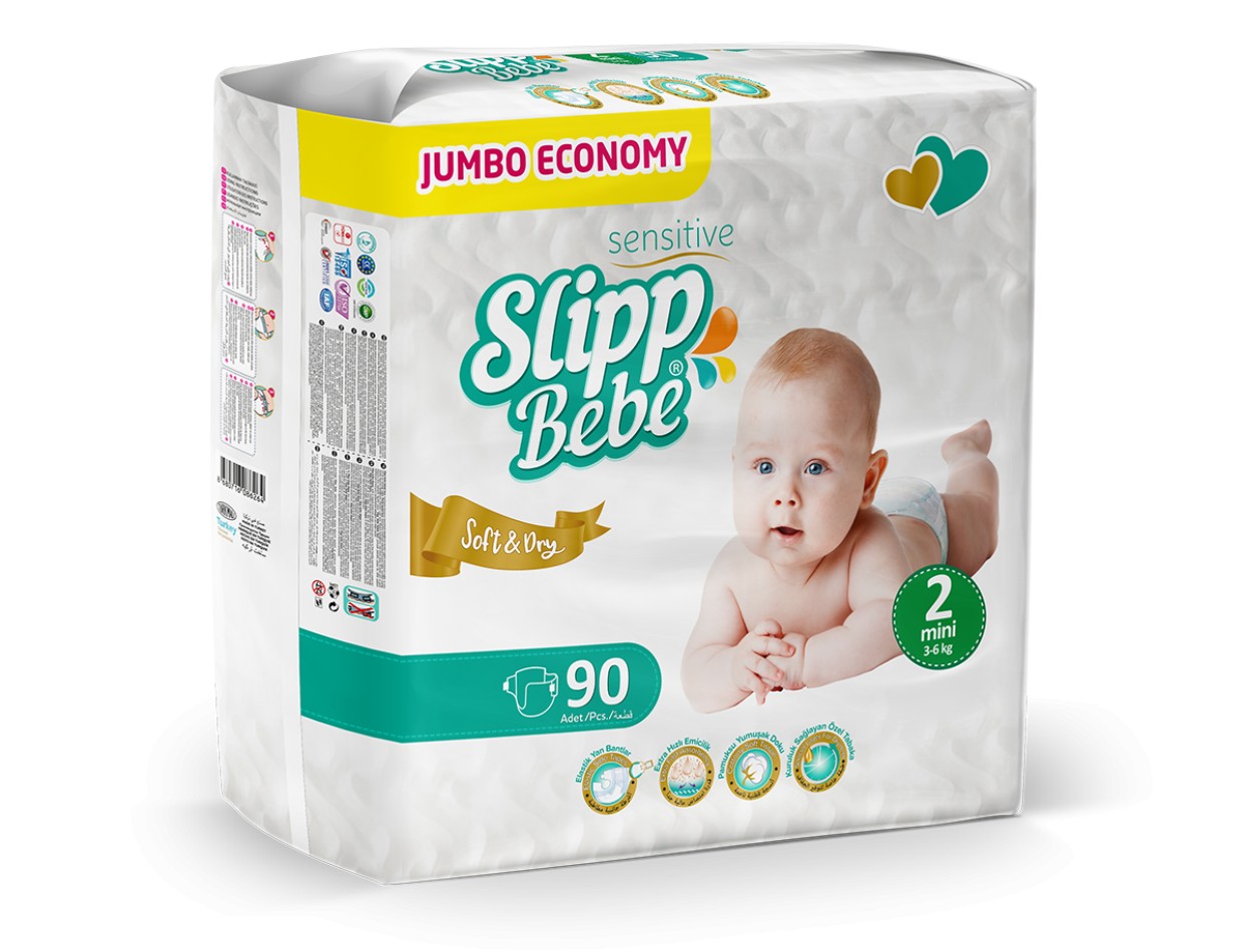 

Подгузники SLIPP BEBE 2 3-6 кг 90 шт