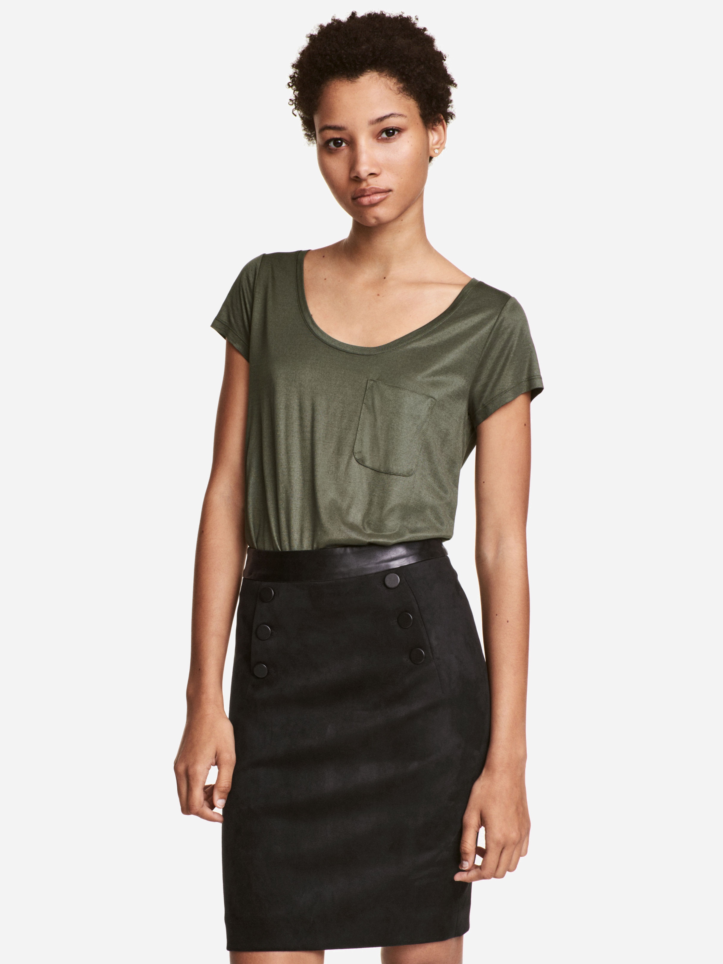 

Футболка H&M 3986134-ABTE XS Болотная