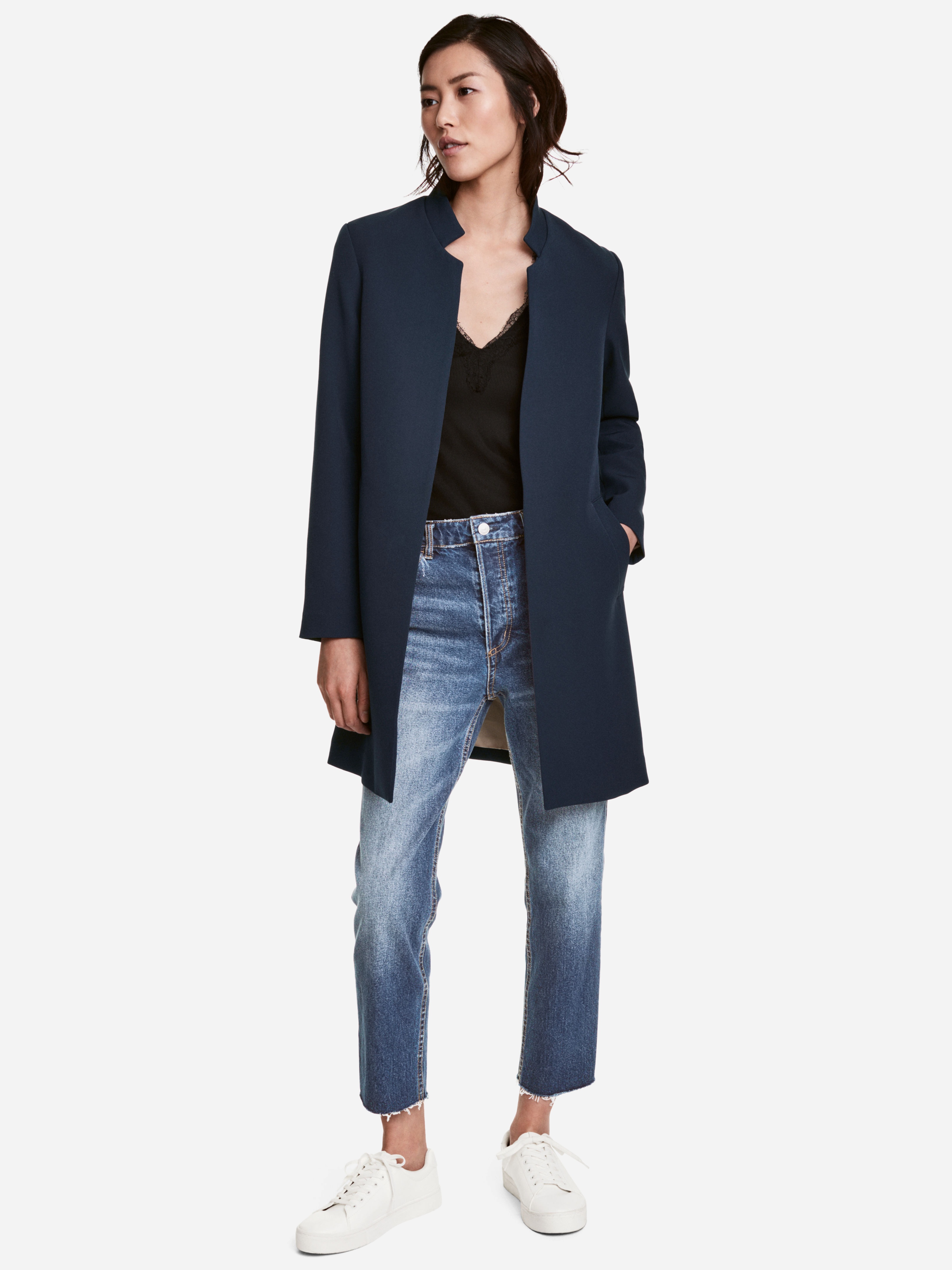 

Жакет H&M 4491795-AAQJ 34 Темно-синий