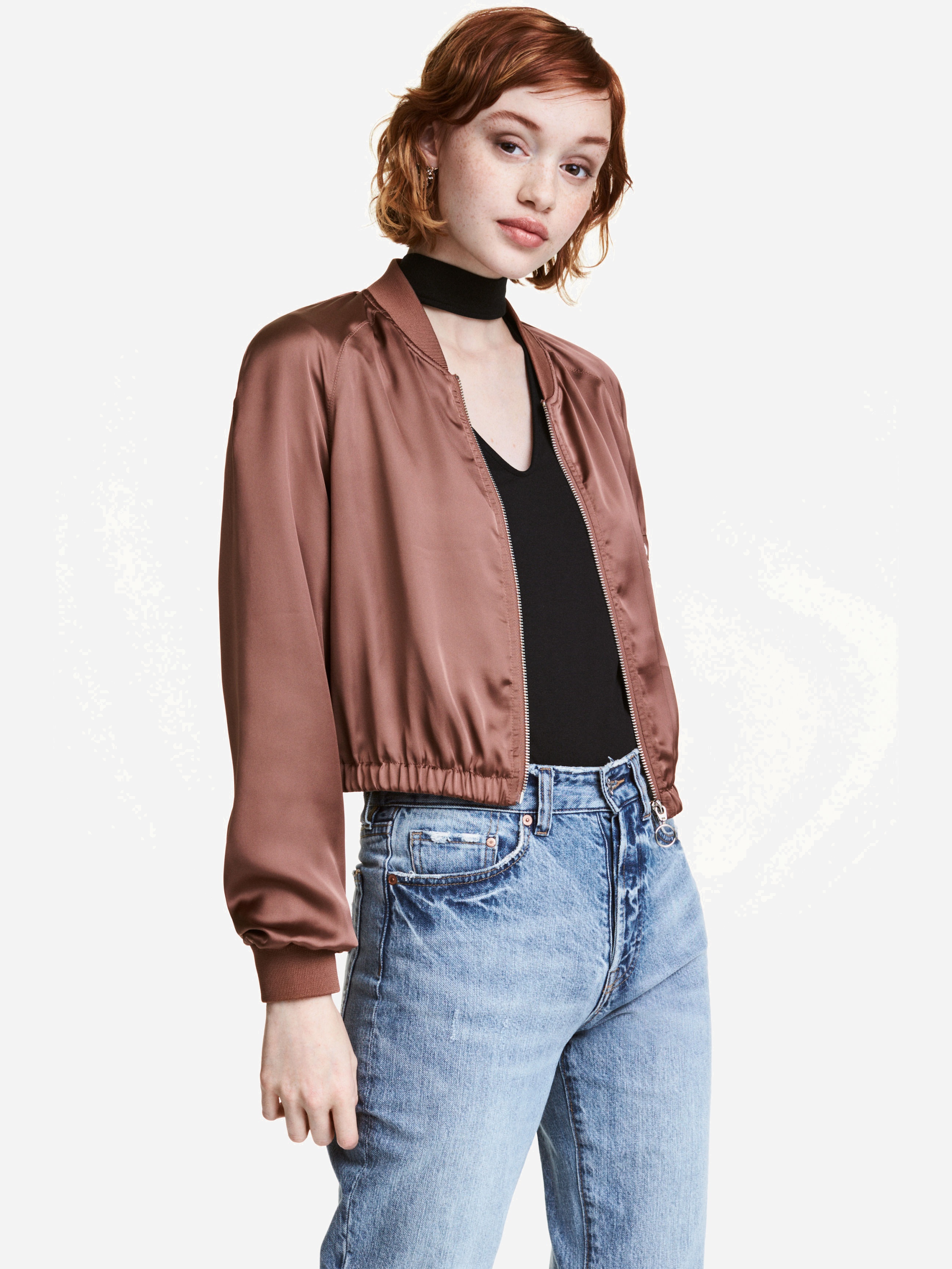 

Бомбер H&M 4610135-ACVE 44 Коричневый