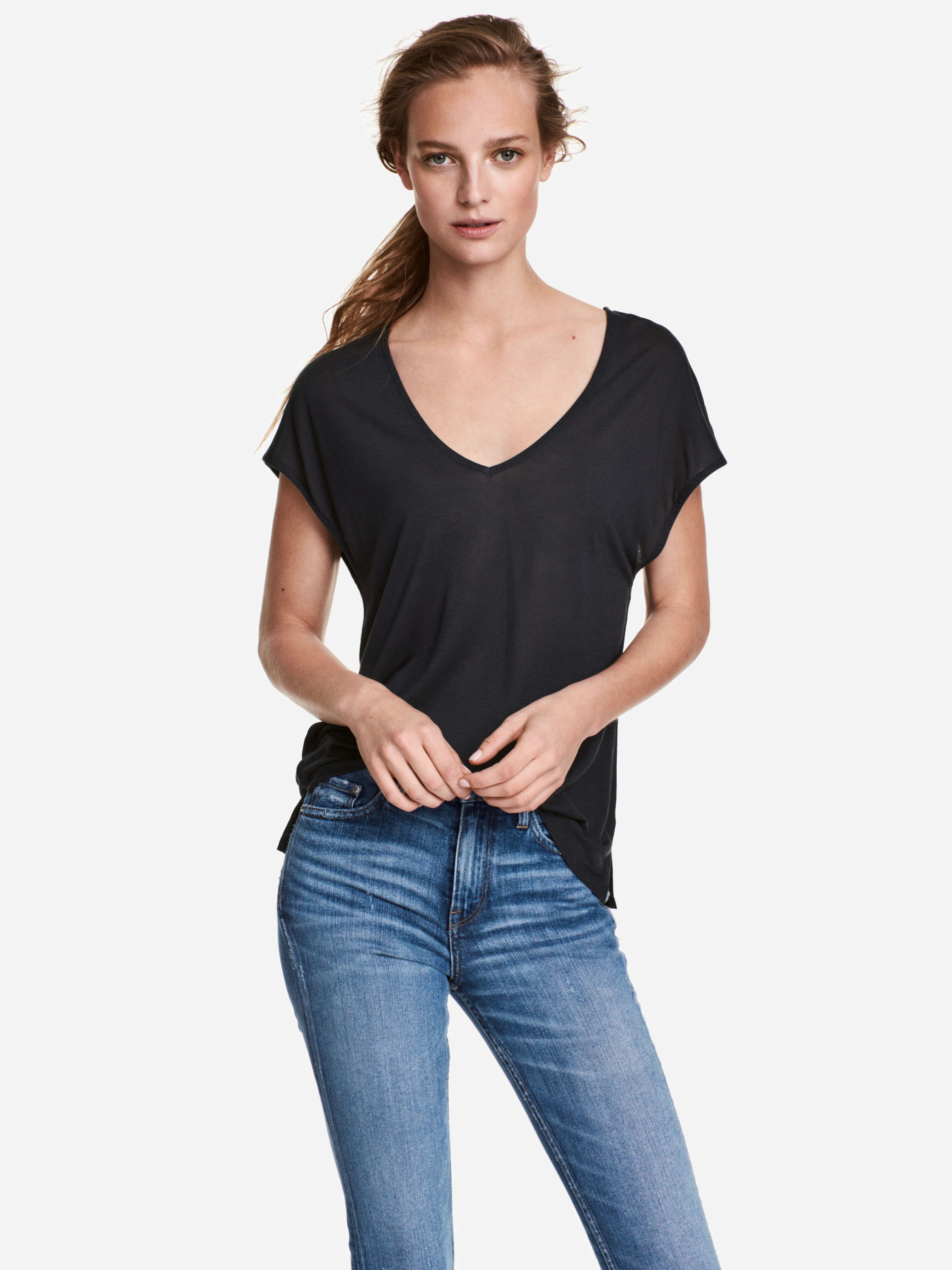 

Футболка H&M 5204316-ACXW L Темно-серая