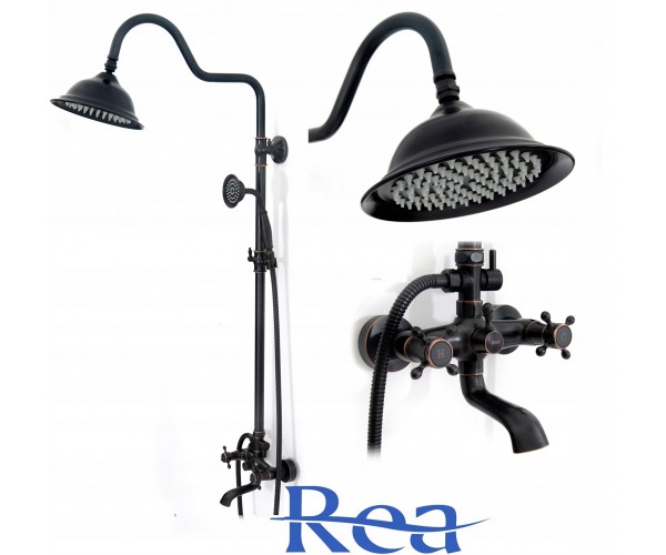 

Душевой гарнитур Rea RETRO Черный (REA-P2366)