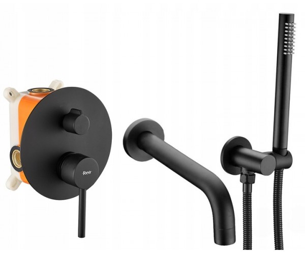 

Смеситель для ванны Rea LUNGO Черный REA-P6300